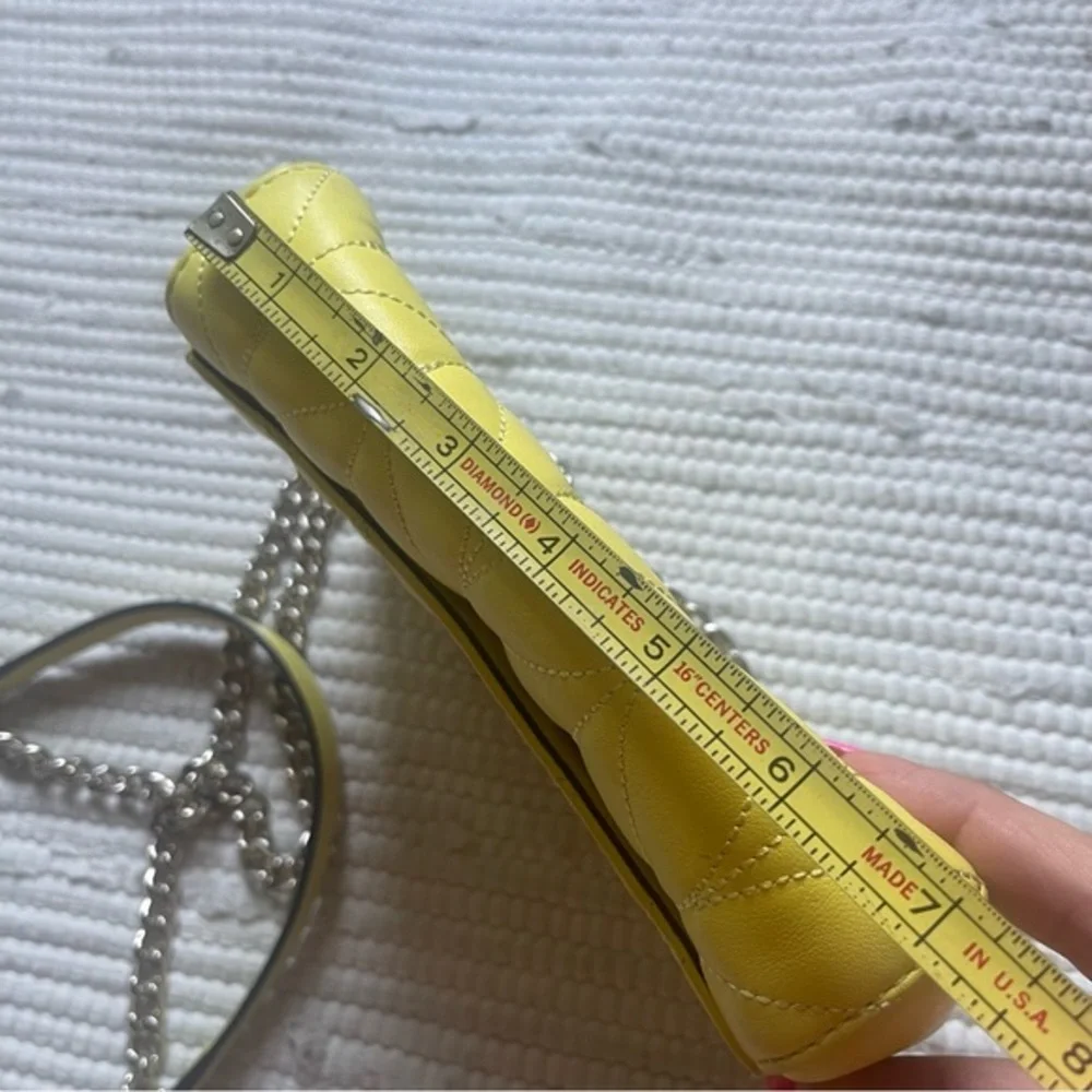 Kate Spade Briar Lane quilted mini Evelyn crossbody bag Yellow
